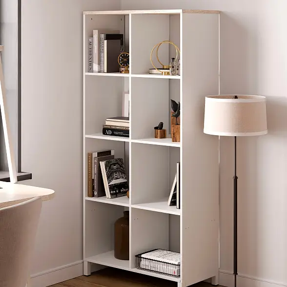 Стеллажная система MIX 4x4 ZAMM. На металлокаркасе (Ш:1494, Г:370, В:1617) 