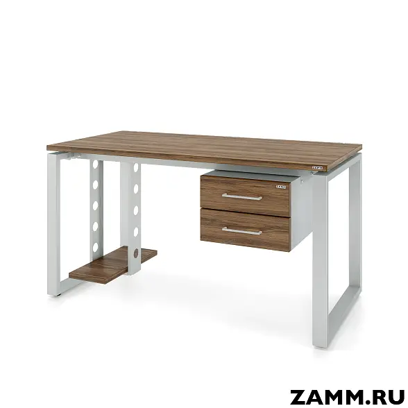 Стол Зета ТР 2 ящика (Тип 4) с пропусками, кабель-каналом (Д-041)., под. сист. блока (Д-044)