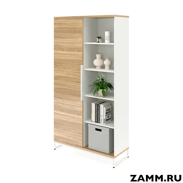 Шкаф ZAMM Прага 2 секции. На металлическом основании Левый 414 (Ш:1158;Г:414;В:1985)