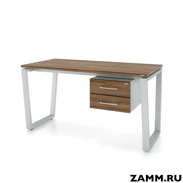 Стол Ирис ТР 2 ящика (Тип 3) с пропусками, кабель-каналом (Д-041)