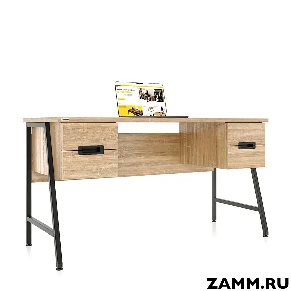 Стол Тренто с двумя тумбами (Тип 1) без аксессуаров