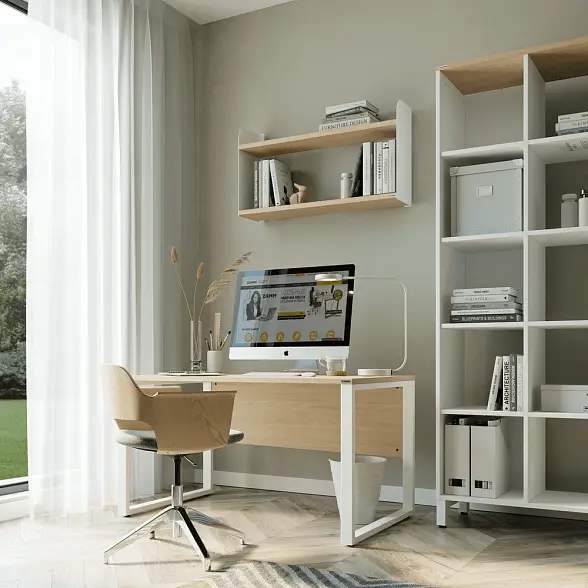 Стеллажная система MIX 4x4 ZAMM. На металлокаркасе (Ш:1494, Г:370, В:1617) 