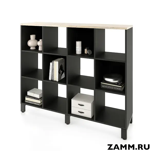 Стеллажная система MIX 3x4 ZAMM. На металлокаркасе (Ш:1494, Г:370, В:1247)