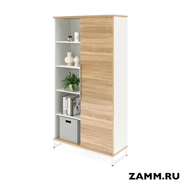 Шкаф ZAMM Прага 2 секции. На металлическом основании Правый 414 (Ш:1158;Г:414;В:1985)